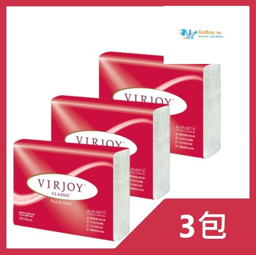 gobuy-vmart-1504 唯潔雅 三摺式抹手紙250s x3包