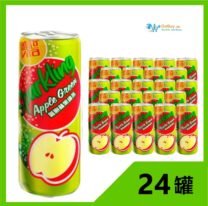 gobuy-vmart-35259 維他 氣泡蘋果綠茶 310ml x24罐