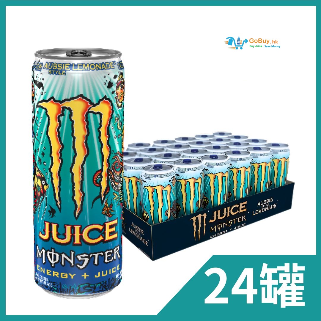 gobuy-vmart-37081 Monster 魔爪澳式檸檬碳酸能量飲料 355ml x24罐