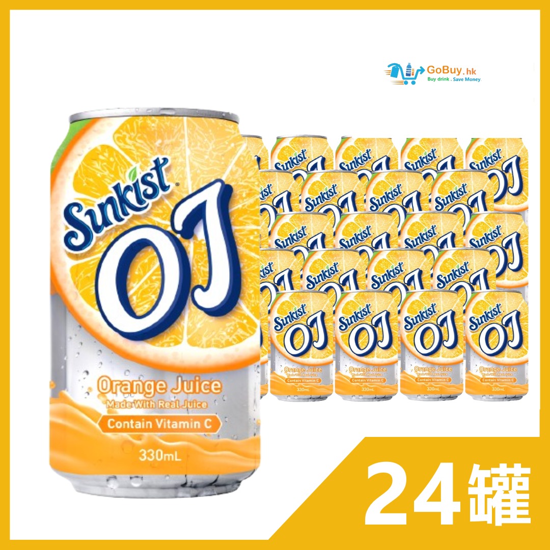 gobuy-vmart-45728 新奇士OJ 橙汁飲品 330ml x24罐