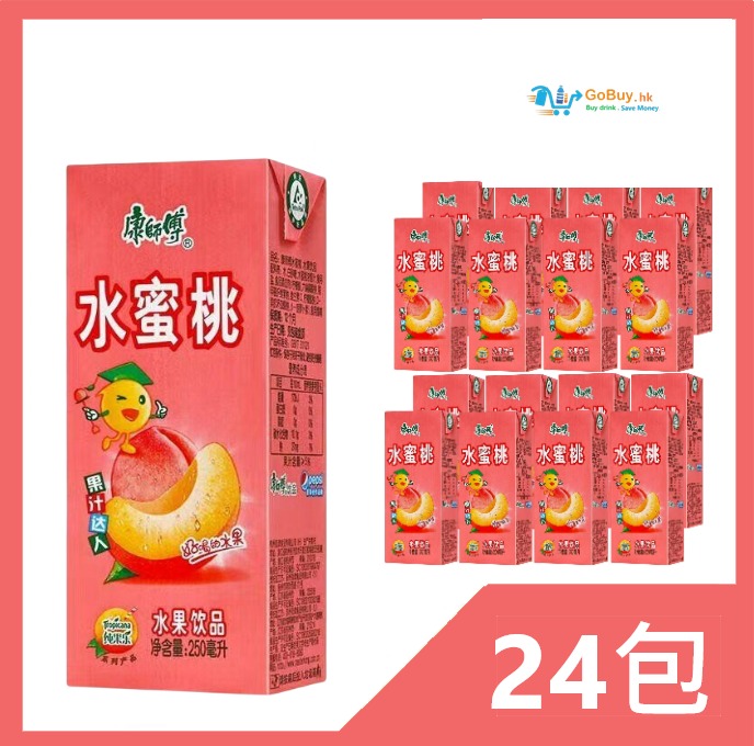 gobuy-vmart-5645 康師傅 水蜜桃茶250ml x 24包